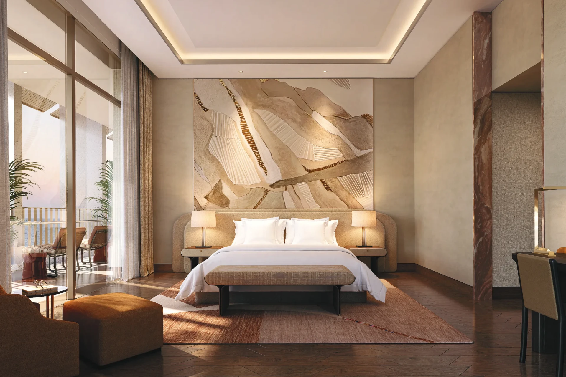 Chambre principale d’un appartement Four Seasons Private Residences DIFC
